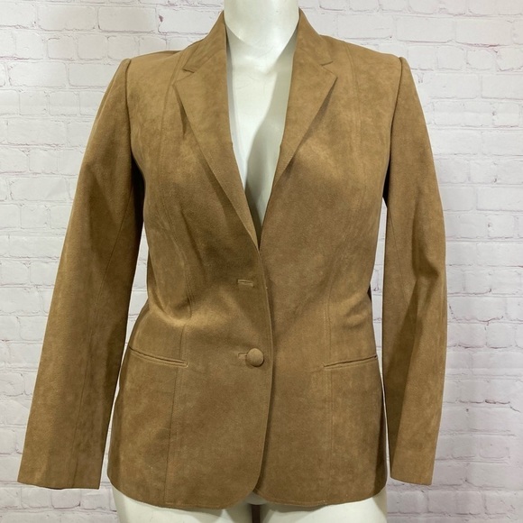 SUEDE LEATHER JACKET 90s Y2K vintage fashion size Small - Picture 1 of 13